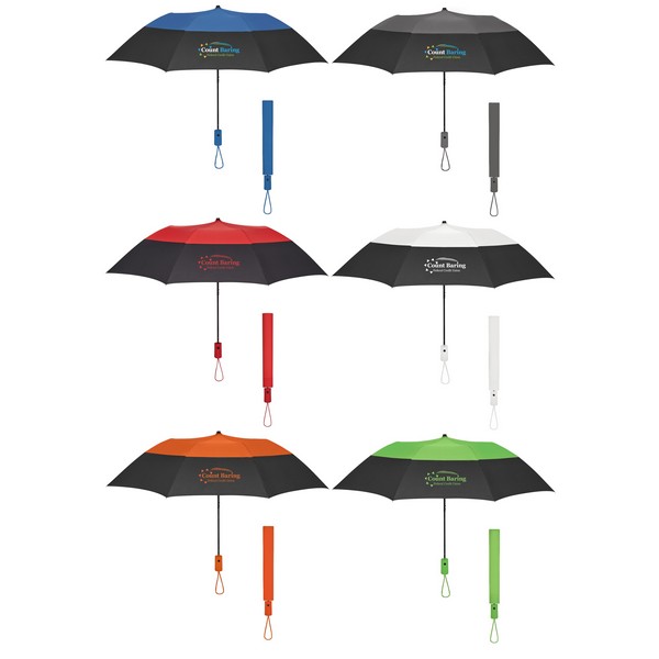 HH4133 46" Arc Color Top Folding Umbrella With ...